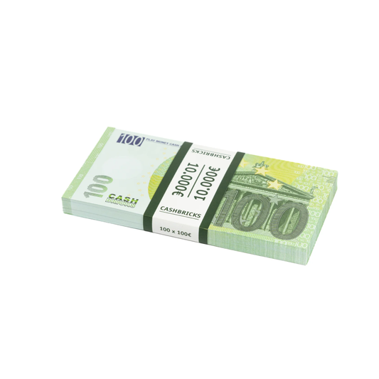 100€ x 100stk Spielgeld Scheine, Euroscheine, Monopoly Geld Prop Money Cash
