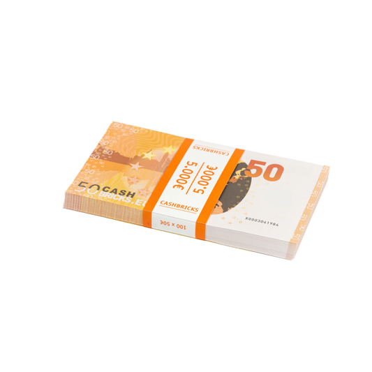 50€ x 100stk Spielgeld Scheine, Euroscheine, Monopoly Geld Prop Money Cash